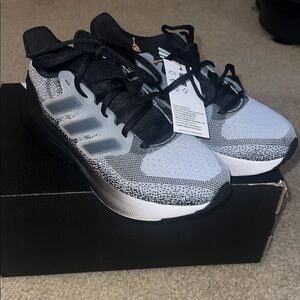 adidas Kids Black and White Athletic Sneakers